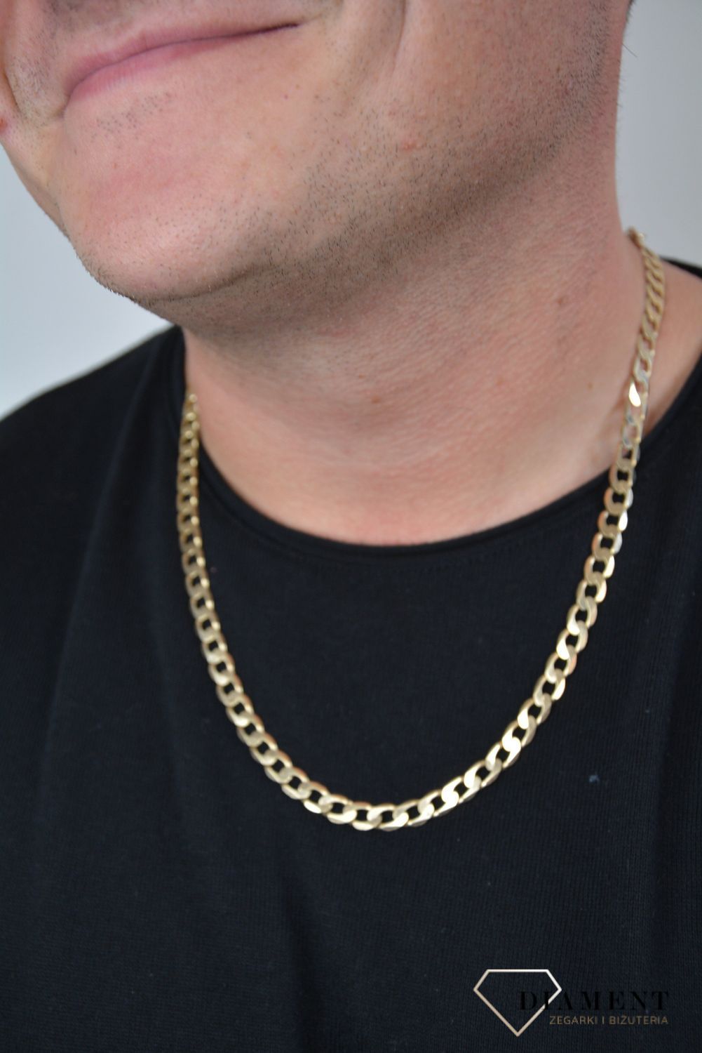 Złoty łańcuszek 585 pancerka 7 mm DIA-LAN-1114-585 7mm ✅.jpg